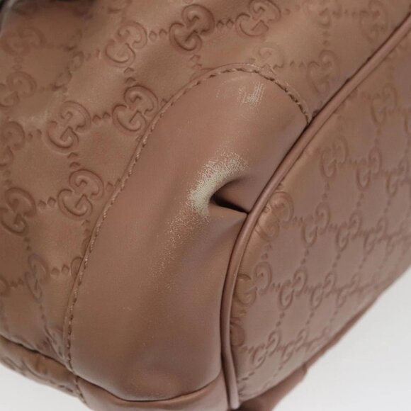 GUCCI GG Canvas Guccissima Hand Bag Leather Pink - Picture 7 of 15